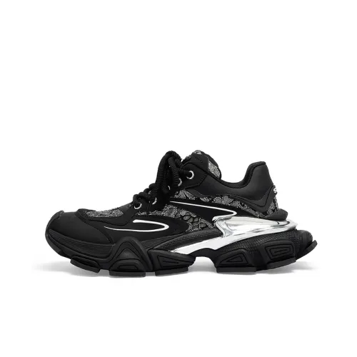 CINDY C ERIC Высота Увеличивающая MID Топ Толстая Подошва Женские Черные