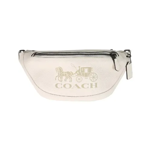 COACH Сумка через плечо из коровьей кожи бананка большая мужская цвет экрю