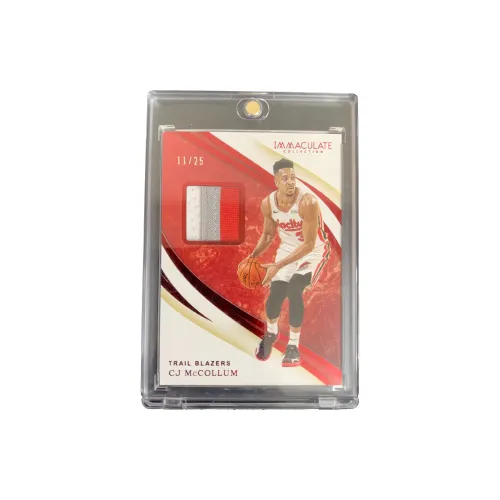 PANINI CJ McCollum 2019 20 IMM Trail Blazers Era Трехцветный патч Джерси Cut Материал 11 25 Спортивные карты 1 шт