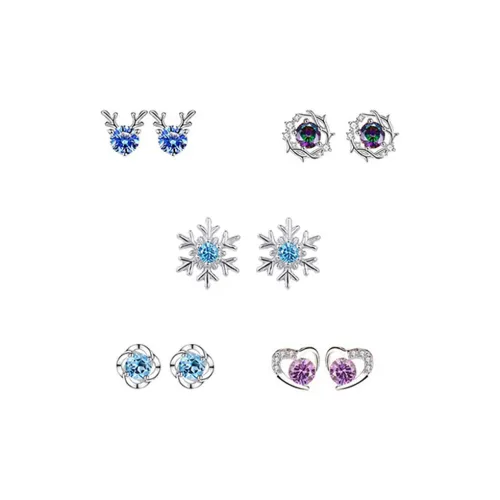 GAGA Серьги-гвоздики из серебра 925 пробы женские