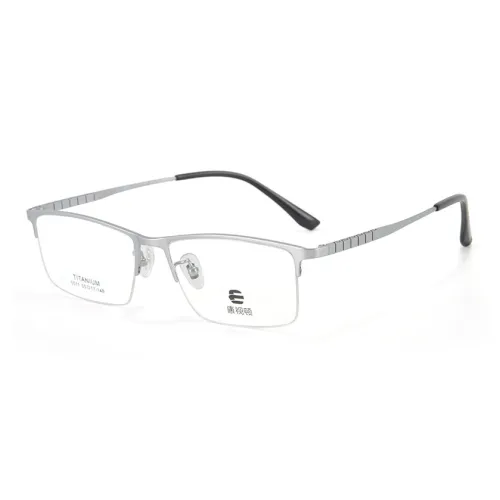Cornstone Титан Вакуумная Формовка Slip-On Ноги Квадратные Оправы для Очков Мужские Серебряный Черный