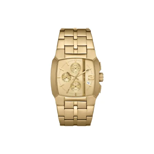 DIESEL Кварцевые часы механизм ремешок из нержавеющей стали 40 мм золотой циферблат унисекс