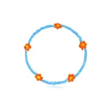 Синий Бусина Апельсиновый Цветок - Купи Один, Получи Один Бесплатно