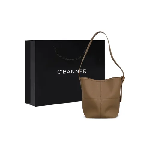 C°BANNER Спилок коровьей кожи с синтетической кожей ведрообразная сумка сумка на плечо женская слоновая серая