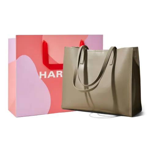 HARSON Корова Спилок Тоут Сумка Сумка через плечо Средняя Женская Коричневый Молочно-чайный Экстрим Найт Черный