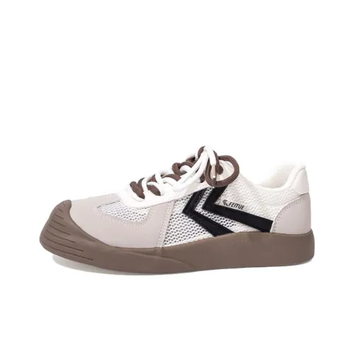 Feiyue Скейтборд Кроссовки Низкие Бежевые/Черные Женские