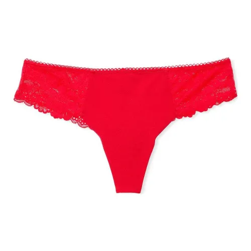 Victoria's Secret Розовый No Show Стринг PANTY RPLT Женское нижнее белье 1 упаковка Красный