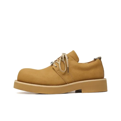 Zuogedu Мужские повседневные туфли Low Top Желтые Мужские