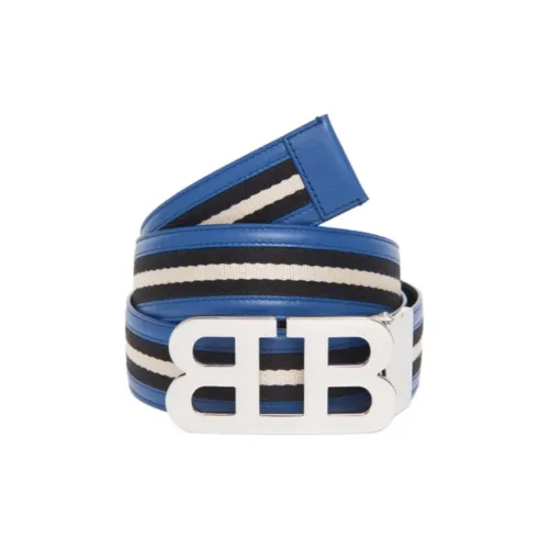 BALLY Ремни из коровьей кожи Мужской Синий Ширина 4CM