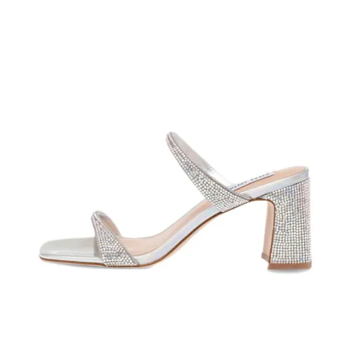 STEVE MADDEN Резиновая подошва противоскользящие устойчивые к истиранию слипоны женские серебряные