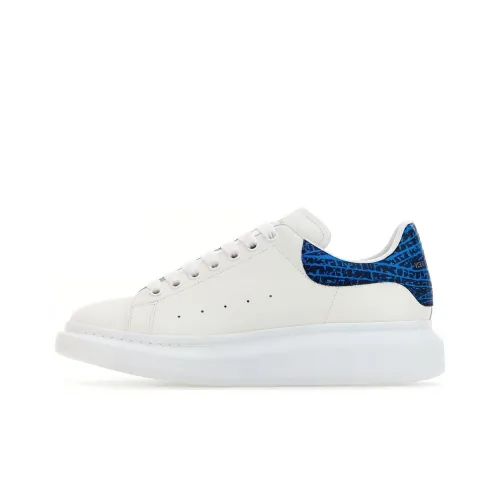 Alexander McQueen Oversized Sneaker Low Топ Кроссовки для скейтбординга Мужские Белые Синие