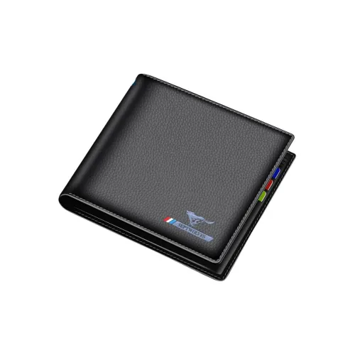 SEPTWOLVES Кошелек из коровьей кожи Мужской Черный