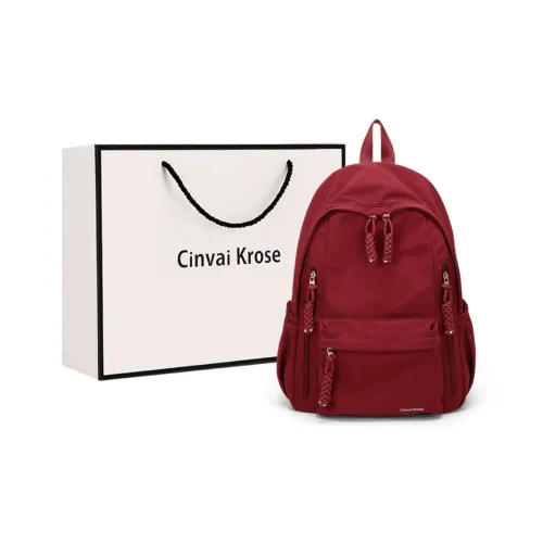 Simvay Clos Ткань Рюкзак Большой Женский Бордовый