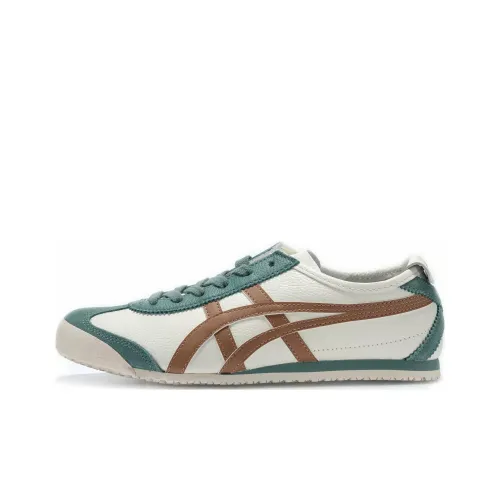 Onitsuka Tiger MEXICO 66 Low Топ Повседневная обувь Унисекс Бежевый Зеленый Коричневый