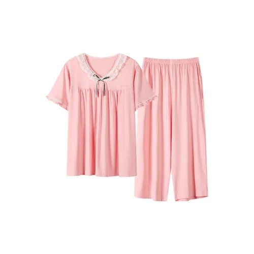 H YXIANG Пижамный комплект женский кораллово-красный