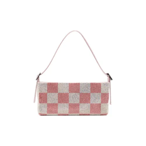 BENEDETTA BRUZZICHES Rhinestone Сумка через плечо Женская Розовая и Серебряная