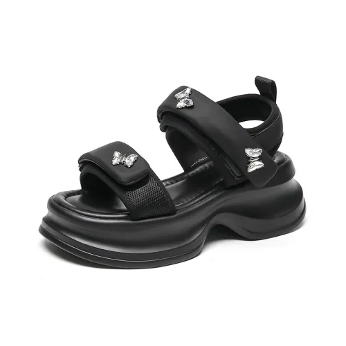 WOOS BOBO Универсальный Повседневный Легкий Пляж Обувь One Ремень Сандалии 6 см Женские