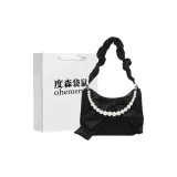 Чёрный + Жемчужная цепочка