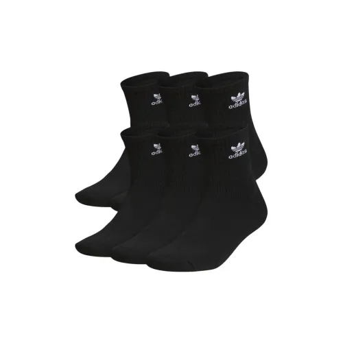 Adidas Originals Унисекс Originals Trefoil 6 пар носков до щиколотки черные 6 пар