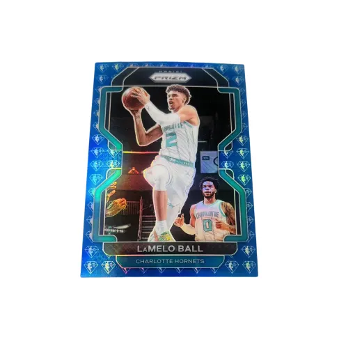 PANINI ЛаМело Болл 21 22 Hornets Prizm Синий бриллиант Refractor 75th anniversary Игрок Карта Карта Товар пройдет