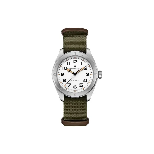 HAMILTON Автоматический Механический Механизм Мужские Часы Khaki Field Series 37мм*37мм*11,5мм Белый