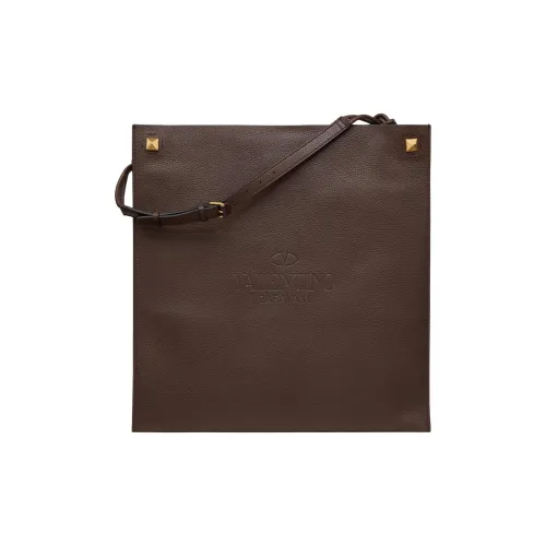 Valentino Телячья кожа Тоут Сумка Сумка для покупок Сумка Сумка через плечо Мужская Коричневая