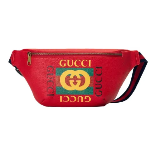 GUCCI Кожа Одно плечо Сумка через плечо Слинг-сумка Сумка на пояс Большая Унисекс Красная