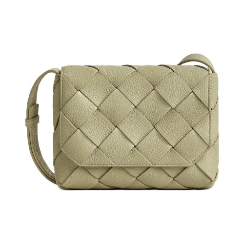 Bottega Veneta Сумка через плечо из коровьей кожи мужская лаймово-серого цвета