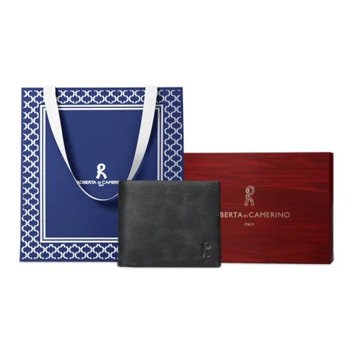 Roberta Di Camerino Кошелек из крупнозернистой текстуры коровьей кожи стандартный мужской черный