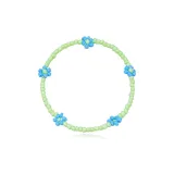 Зеленые бусины и синие цветы - купи один, получи один бесплатно