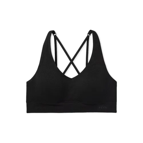 Victoria's Secret Розовый Бесшовный AIR MEDIUM Impact Спортивный Бюстгальтер Черный Бюстгальтер Женские Черный