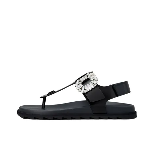 Roger Vivier Slidy Viv' Пляжные сандалии Женские Черный