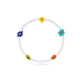 Белый бисер, цветочный дизайн - Купи один, получи один бесплатно