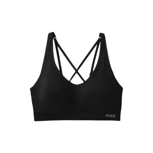 Victoria's Secret Розовый Бесшовный AIR MEDIUM Impact Спортивный Бюстгальтер Черный Бюстгальтер Женские Черный