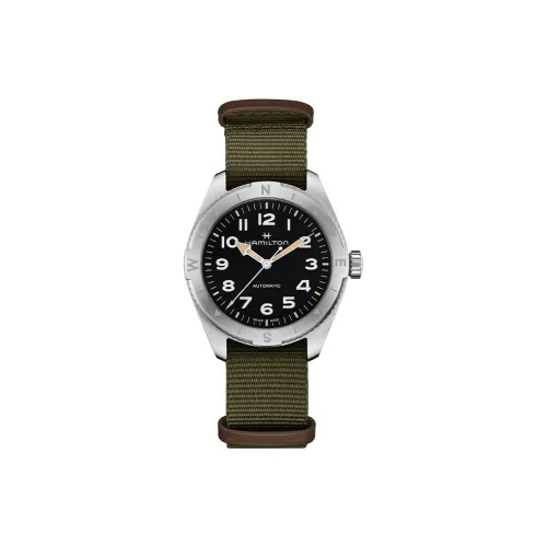 HAMILTON Автоматический Механический Механизм Мужские Часы Khaki Field Series 41мм*41мм*11мм Черные