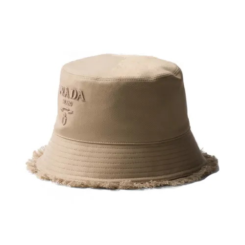 PRADA Ткань Шляпы ведра Женские Бежевый