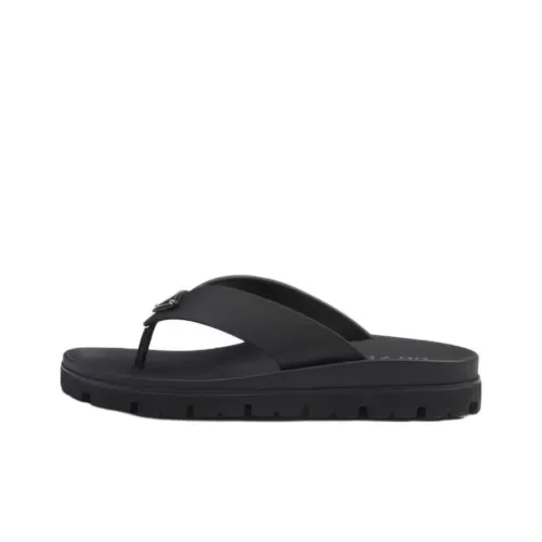 PRADA Резина Подошва Шлепанцы Мужские Черные