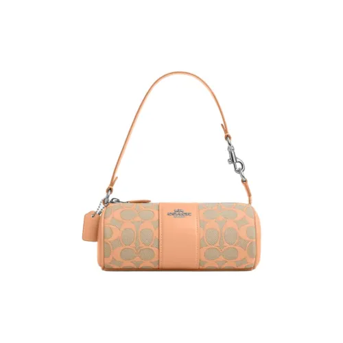COACH Nolita Ткань с кожаными вставками одно плечо маленькая сумка женский светло-оранжевый многоцветный