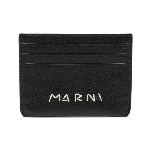 MARNI Телячья кожа Держатель для карт Унисекс Черный