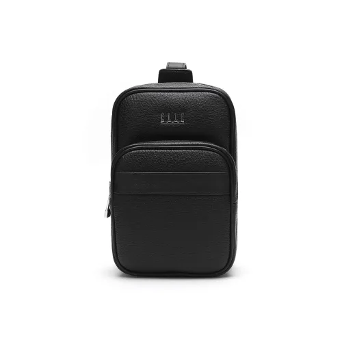 ELLE HOMME Сумка через плечо из натуральной коровьей кожи маленькая мужская черная