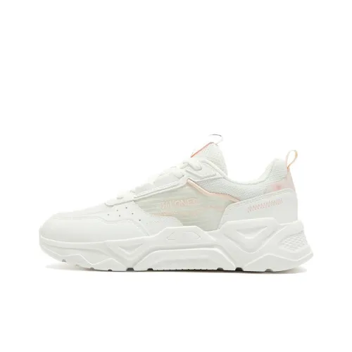 361° Амортизация Износостойкий Низкий Топ Casual Женский Белый Розовый