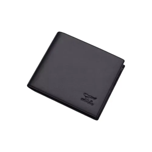 SEPTWOLVES Кошелек из коровьей кожи стандартный мужской черный кофейный