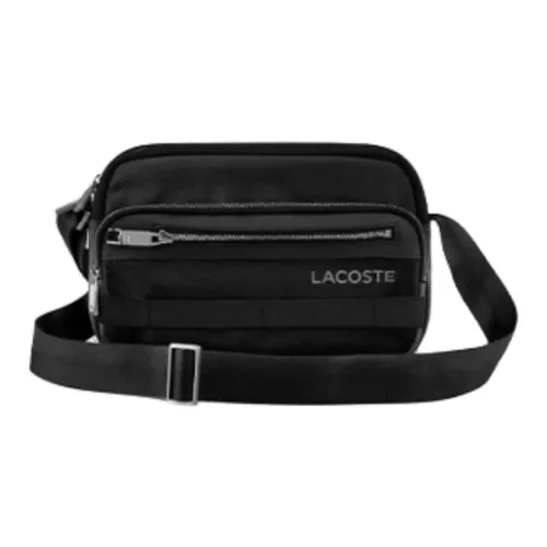 LACOSTE Холщовая сумка сумка через плечо стандартная мужская черная