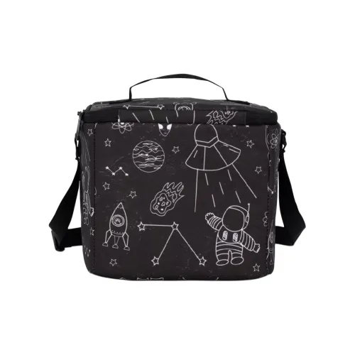 Jansport Полиэстер Сумка через плечо Сумка-ланчбокс Сумка для хранения Унисекс Космический черный