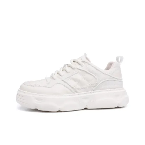 Devanro Высота Увеличивающие Легкие Низкие Кроссовки для Скейтбординга Мужские Белые