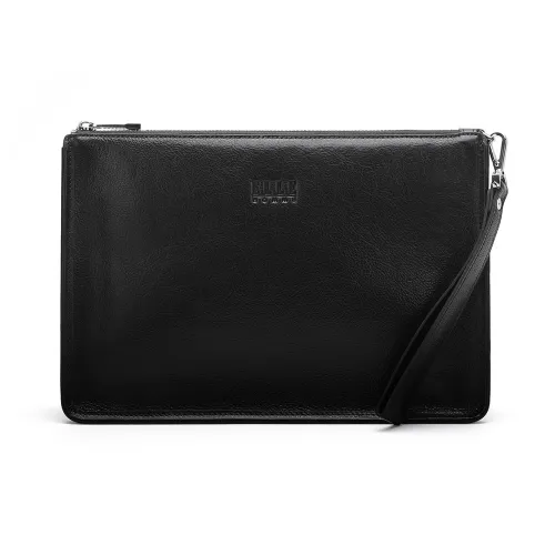 ELLE HOMME Клатч из натуральной коровьей кожи стандартный мужской черный