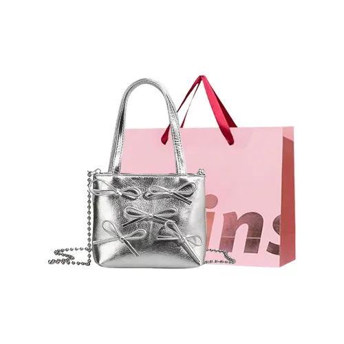 WHEELY BABY+ ПУ (полиуретан) Сумка-ведро Сумка на одно плечо Обычная Женская серебряная