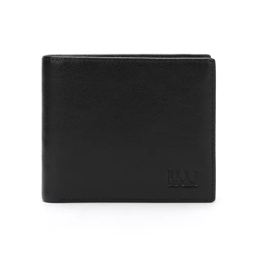 ELLE HOMME Кошелек из натуральной коровьей кожи маленький мужской черный