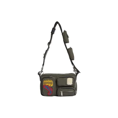 DSQUARED 2 Сумка через плечо из кожи унисекс армейский зеленый