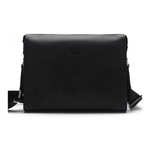 ELLE HOMME Сумка через плечо из натуральной коровьей кожи маленькая мужская черная